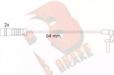 R BRAKE 610056rb -  Сигнализатор, износ тормозных колодок